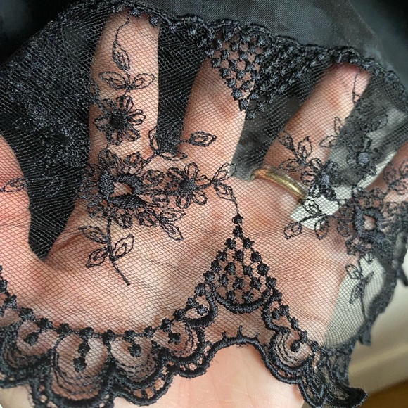 Simone Rocha Black Slip Midi Dress Lace Details Size UK 8/US 4 - Picture 14 of 14